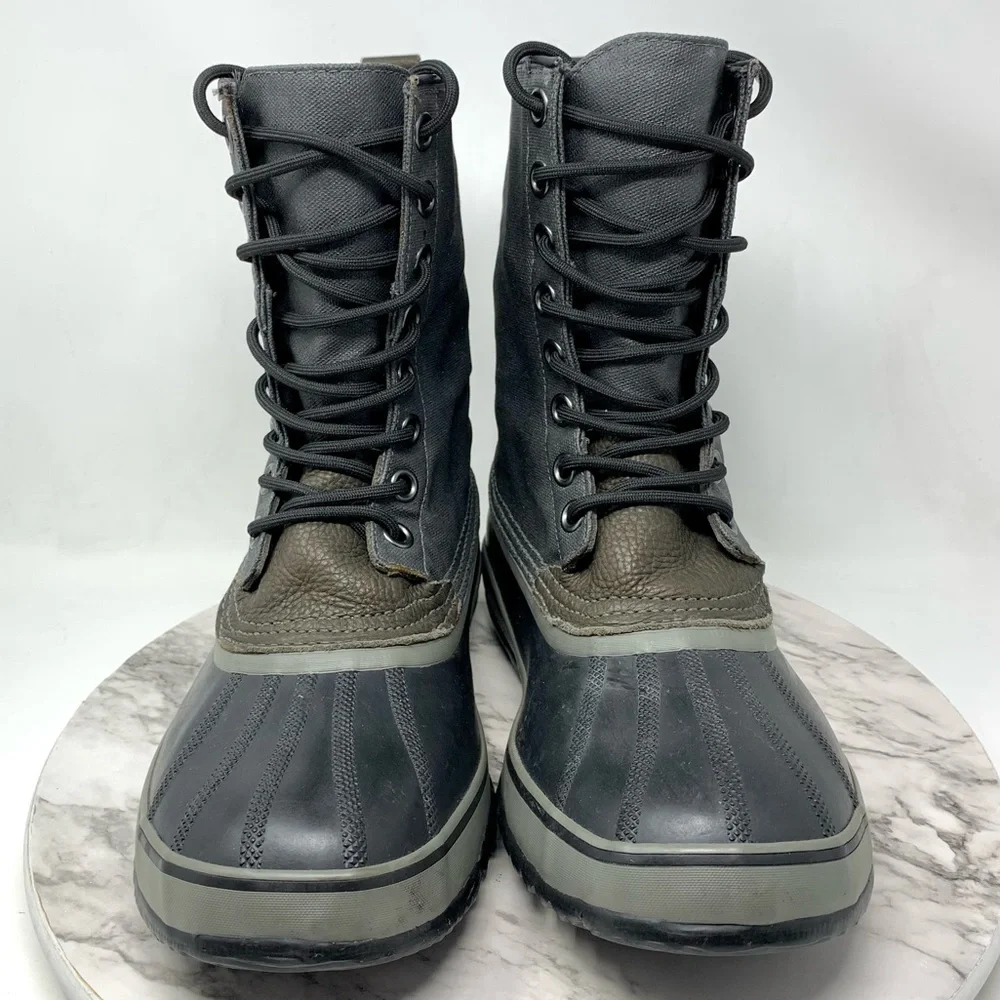 Sorel 1964 Premium CVS Gray Lace Up Waterproof Snow Boots 10/44 Mens Insulated